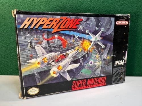 HyperZone (Super Nintendo SNES, 1991) Complete CIB Authentic.