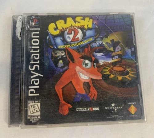 Crash Bandicoot 2 Cortex Strikes Back PlayStation 1 PS1 Complete Black Label
