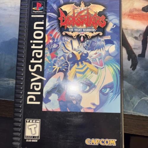 Darkstalkers The Night Warriors PS1 Great Condition Long box CIB