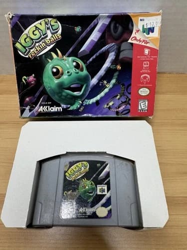N64 Iggy's Reckin' Balls (Nintendo 64, 1998) Authentic Tested N64