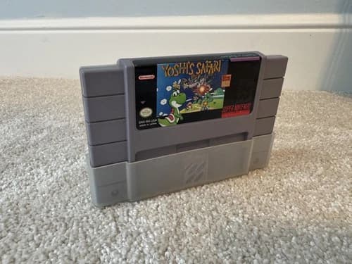 Super Nintendo SNES Yoshi's Safari Video Game Tested Working