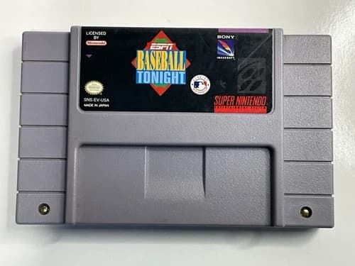 Super Nintendo Cartridge ESPN Baseball Tonight SNES Tested Working