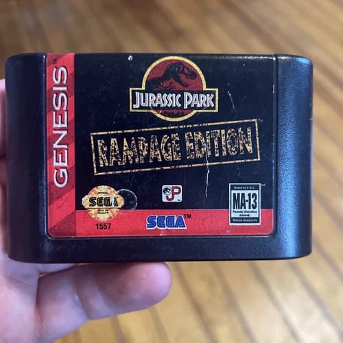 Jurassic Park: Rampage Edition (Sega Genesis, 1994) Authentic Video Game Cart