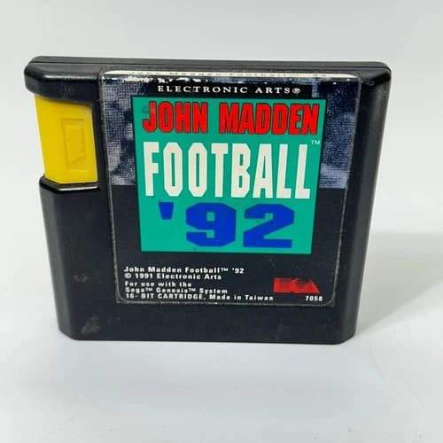 John Madden Football '92 Sega Genesis Video Game EA Sports GAME ONLY