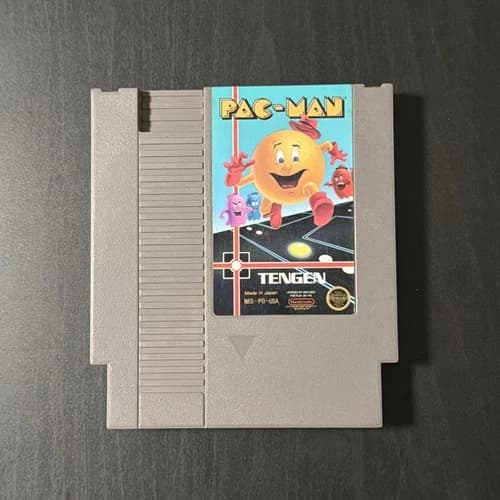 Nintendo NES Tengen Pac-Man Authentic Tested & Working Gray Cartridge 1990