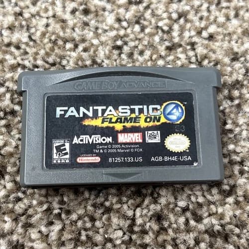 FANTASTIC 4 FLAME ON (NINTENDO GAME BOY ADVANCE) GAME ONLY - TESTED (WBP015862)