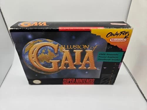 Illusion of Gaia (Super Nintendo Entertainment System, 1994) CIB w/ Map