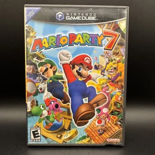 Mario Party 7 (Nintendo GameCube, 2005) COMPLETE IN BOX (CIB) W/ Manual Tested!