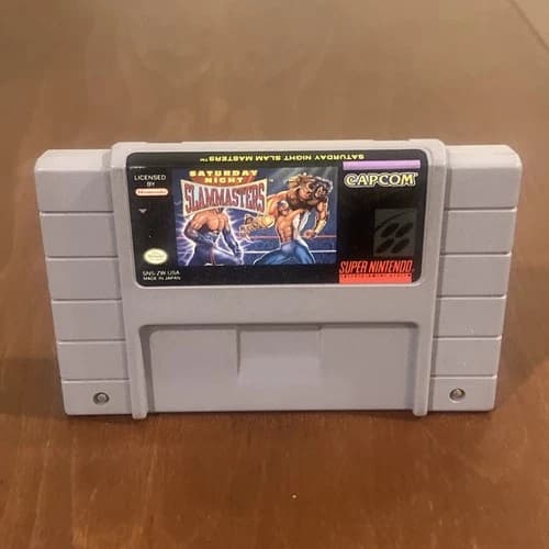 SATURDAY NIGHT SLAM MASTERS Super Nintendo SNES Tested Authentic Cartridge Only