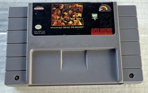 WWF Raw Is War Super Nintendo Entertainment System SNES WWE 1994 Cart Only