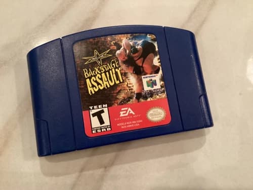 WCW Backstage Assault (Nintendo 64, N64) Authentic, Tested Cartridge Only