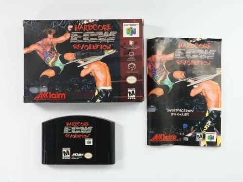 ECW Hardcore Revolution Nintendo 64 N64 CIB Complete Original Box Manual USA