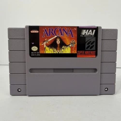 Arcana Super Nintendo SNES Authentic Cleaned Tested