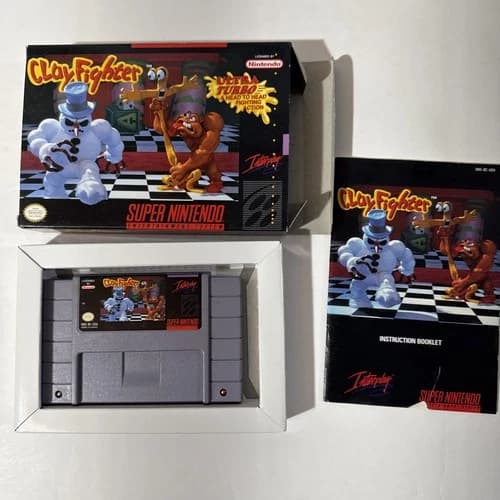 Clay Fighter Super Nintendo SNES 1993 CIB Complete Tested