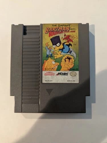 Simpsons BARTMAN MEETS RADIOACTIVE MAN Nintendo NES TESTED