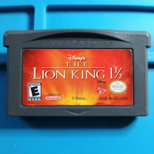 Lion King 1 1/2 for Nintendo Game Boy Advance GBA Authentic Tested Loose Disney