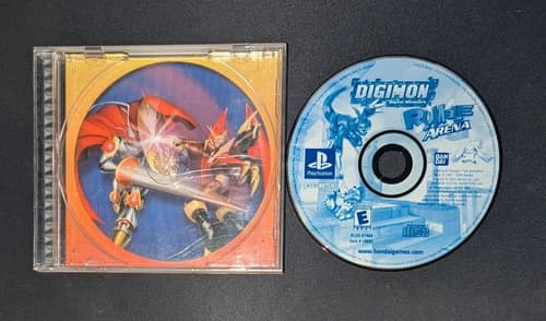 Digimon Rumble Arena PS1 (Sony PlayStation 1, 2002) BLACK LABEL TESTED