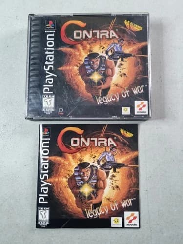 Authentic Contra: Legacy of War Sony Playstation PS1 1996 Game ( NO 3D GLASSES )