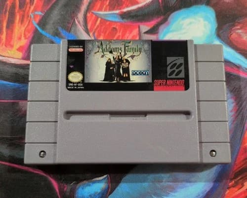 The Addams Family (Super Nintendo SNES, 1992) Authentic Game Cart Only Tested