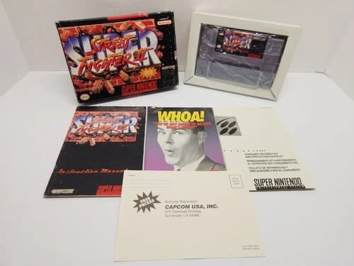 Super Street Fighter II SNES CIB Complete Box Manual Reg Card Authentic Tested