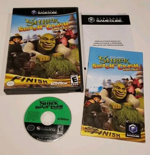 Shrek Smash N' Crash Racing - Nintendo GameCube - Complete CIB - Tested Working