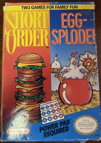 Short Order/Eggsplode (Nintendo Entertainment System, 1989) Complete in Box