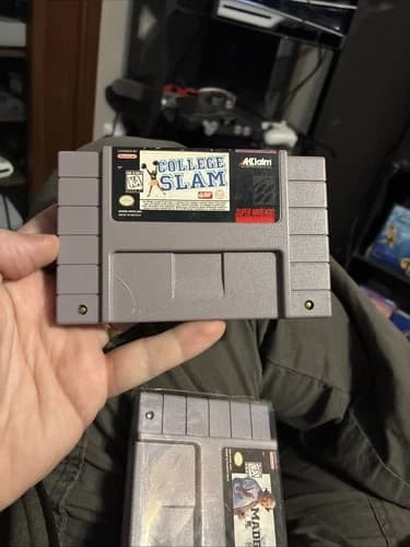Super Nintendo SNES College Slam Game Cartridge.
