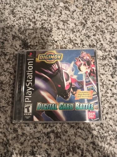 Playstation PS1 Digimon Digital Card Battle Video Game Complete