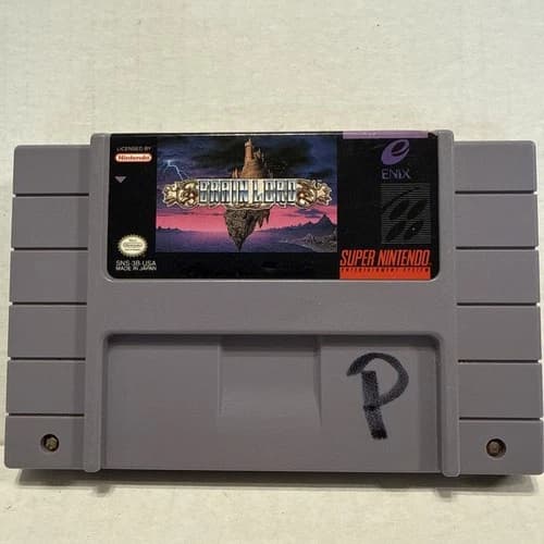 BRAIN LORD RPG Super Nintendo SNES Game by Enix Authentic Tested Working