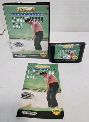 World Class Leaderboard Golf Sega Genesis Complete in Box - Tested CIB