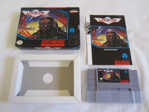 Lock On (SNES) Super Nintendo CIB Complete 1993 Vic Tokai RARE