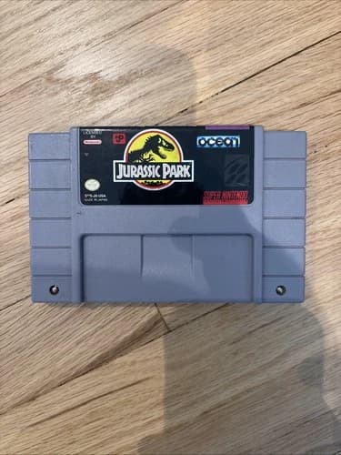 Jurassic Park (Super Nintendo, 1993) Authentic Tested Working SNES Game