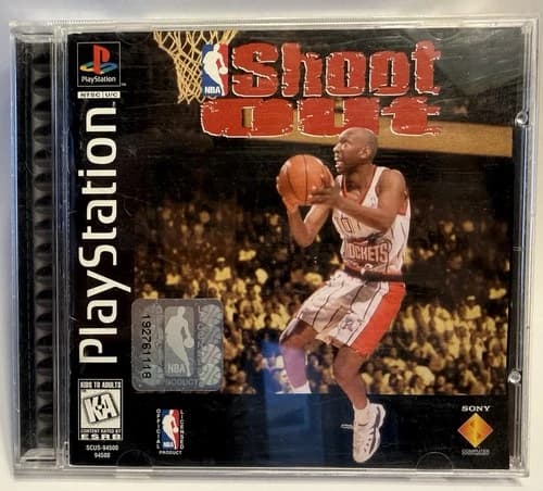 NBA ShootOut (Sony PlayStation 1, 1995) Complete w/case and manual, Good Cond