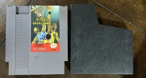 All-Pro Basketball (Nintendo NES, 1989) Game Tested And Working Great!