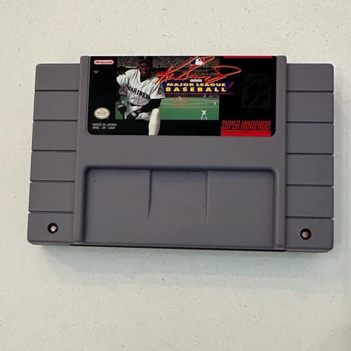 Ken Griffey Jr. Presents Major League Baseball SNES – Authentic Cartridge