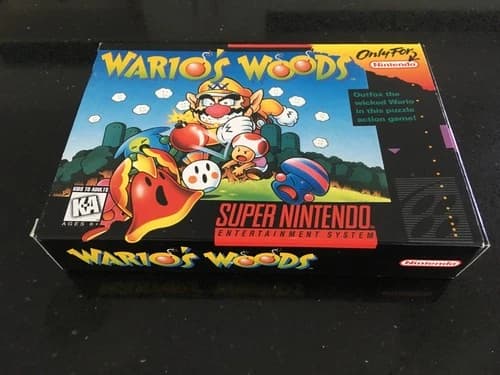 Wario's Woods - Super Nintendo - SNES CIB NTSC - Authentic.