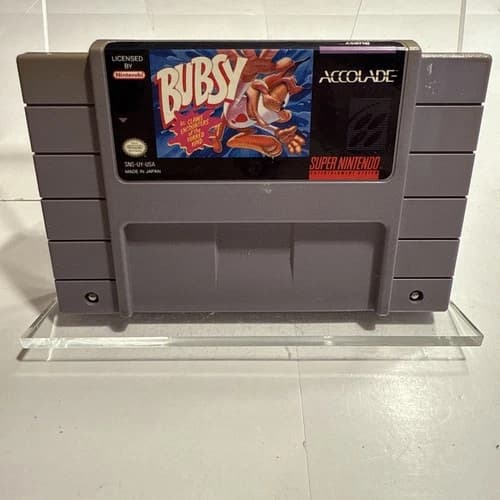 Bubsy SNES Super Nintendo Cartridge Tested And Working