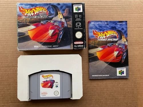 N64 HOT WHEELS TURBO RACING GAME COMPLETE TESTED AND WORKING NINTENDO 64