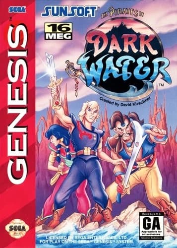 Sega Genesis Pirates of the Dark Water Game Cartridge