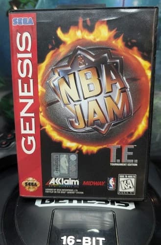 NBA Jam T.E. Tournament Edition (Sega Genesis, 1995) CIB Complete In Box Manual
