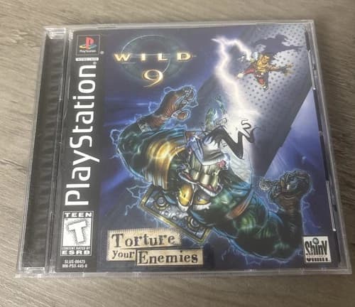 Wild 9 (Sony Playstation 1 PS1) Black Label Complete CIB - Excellent - Tested 💥