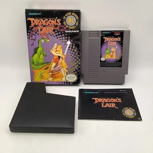 NES Classic Nintendo Video Game -Dragon's Lair CIB Complete w/ box/manual NES