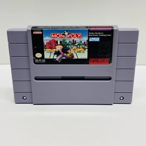 MONOPOLY SNES Super Nintendo 1992 - Authentic Game Only - TESTED Working!