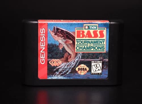 TNN Bass Tournament of Champions Sega Genesis Authentic Cartridge Only Tested