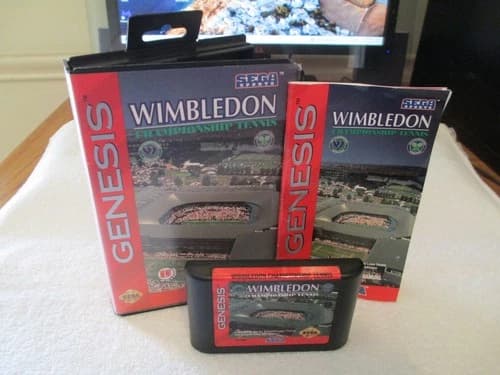 WIMBLEDON CHAMPIONSHIP TENNIS SEGA GENESIS COMPLETE CIB AUTHENTIC SEGA SPORTS