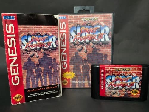 Capcom Super Street Fighter II New Characters Moves Sega Genesis- Works!
