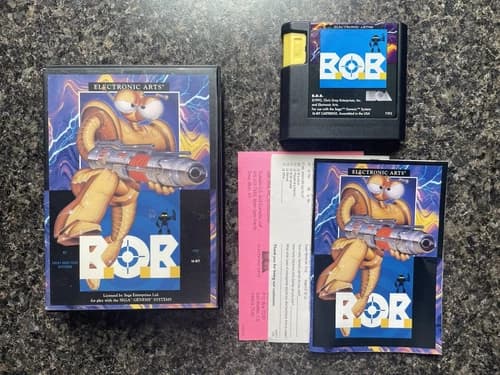 B.O.B. (Sega Genesis) Complete w/ Registration Cards CIB *VG* ~ Electronic Arts