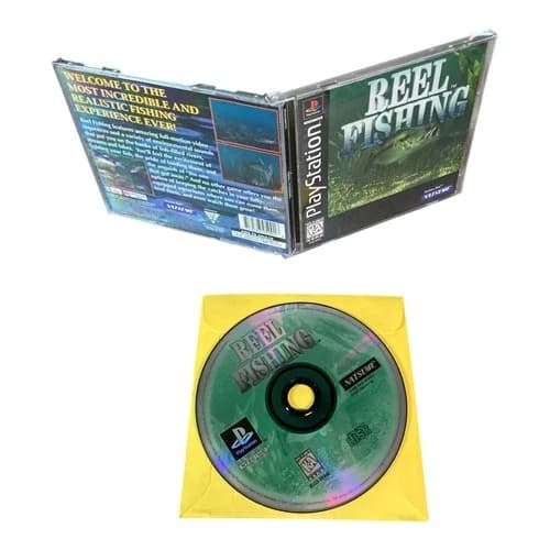 Sony PlayStation 1 PS1 CIB COMPLETE TESTED Reel Fishing 1997 BL