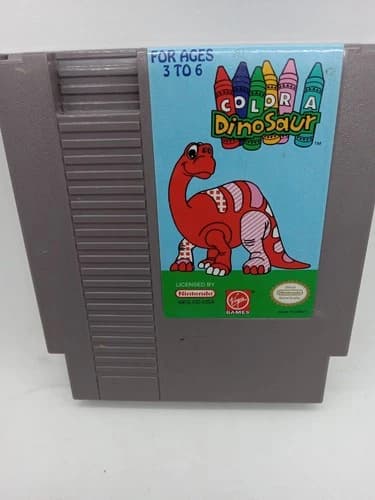 Color a Dinosaur (Nintendo Entertainment System NES, 1993) Tested Authentic RARE