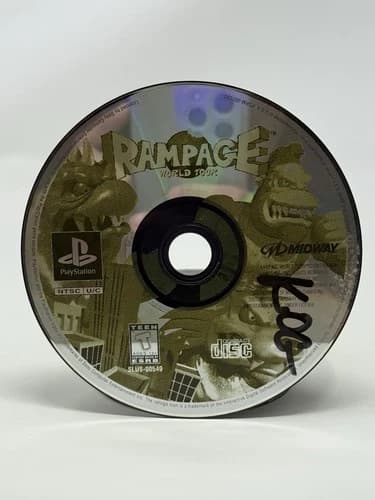 Refurbished Rampage World Tour PS1 PlayStation 1 Tested Pristine Disc Only